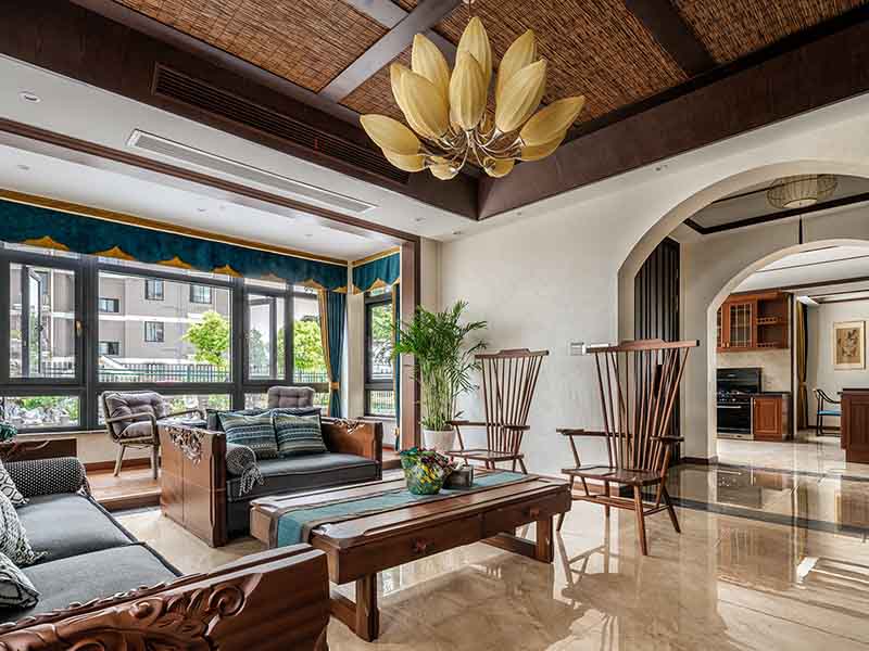 現(xiàn)代設計中帶點中式風格的裝修，是現(xiàn)在流行的新中式