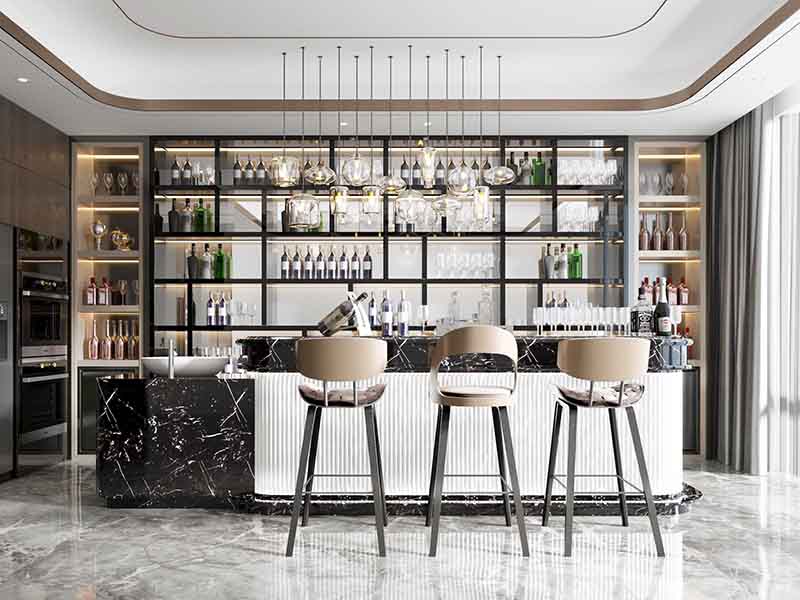 德陽吧臺裝修有什么規(guī)則可循，室內(nèi)設計吧臺要考慮些什么