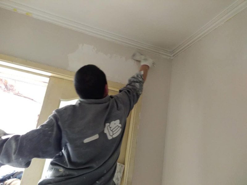 刮石膏，貼角維修
