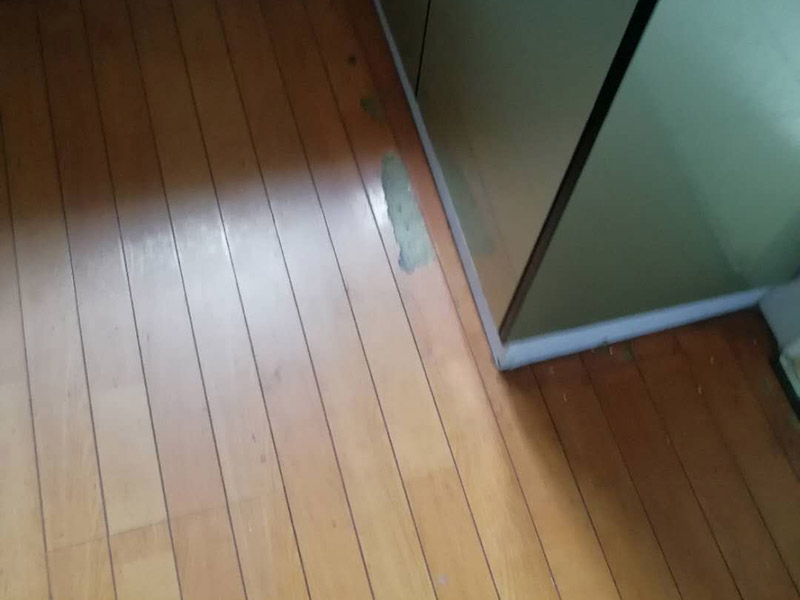 地板局部維修翻新：起下需替換的地板。用一字螺絲刀即將替換的地板短邊處鑿出一個(gè)1厘米長(zhǎng)的縫隙,再用曲線鋸將需替換的地板表面鋸成十字形的鋸縫;然后將分紅四小片的地板取出。 整理膠水。用鋼鋸條整理原接口殘留的膠水,并確保整理好的榫槽便于裝置,假如整理不完全,接縫會(huì)不平或不嚴(yán)。能夠用有新榫頭小片地板在接口上來(lái)回滑動(dòng),找出殘留膠跡并鏟除,使修正后的地板漂亮。