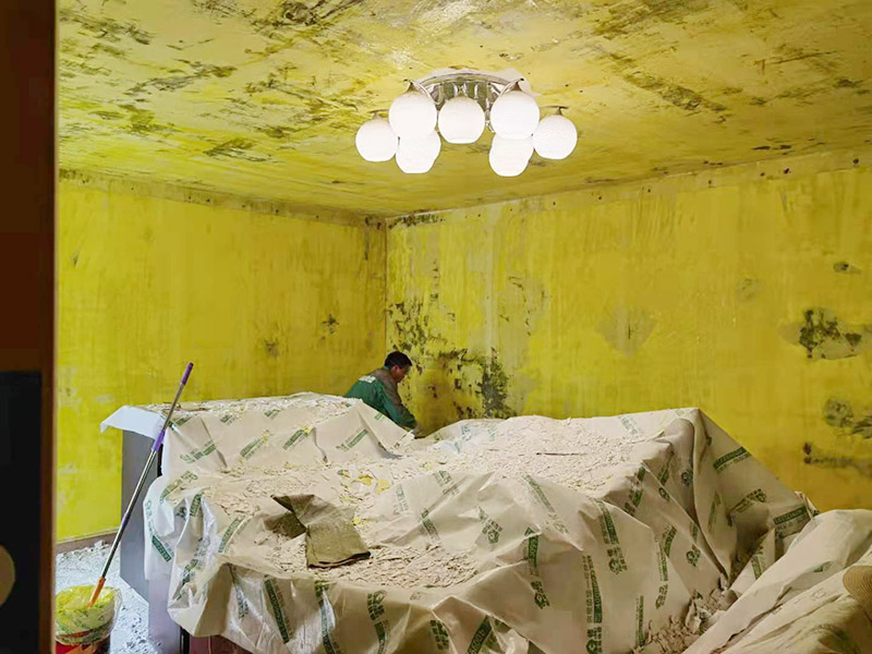 客廳墻面拆除翻新：墻面如果出現(xiàn)細(xì)微白色粉末，說明墻內(nèi)鹽分在析出，這時(shí)候建議大家可以用尼龍刷或鐵刷將其刷除，在觀察幾天，確定不再有白色粉末析出，且待水泥墻面干燥磨平，便可上漆。若水泥墻表面白色粉末多且不斷析出，將其清理后，可先上一道墻面底漆，預(yù)防日后鹽分侵蝕，形成壁癌。也不要在三個(gè)月內(nèi)使用油性涂料或不透水的壁紙涂刷或裝修?？梢允褂玫痘蚴氰F刷來除去墻面剝落的漆膜，然后利用砂紙將墻面表層磨平就可以了。用批土刀來修整墻體的表面，有的墻面會(huì)出現(xiàn)污漬、開裂、起泡等現(xiàn)象，都要及時(shí)做處理。墻面涂刷的時(shí)候應(yīng)該先從頂部開始