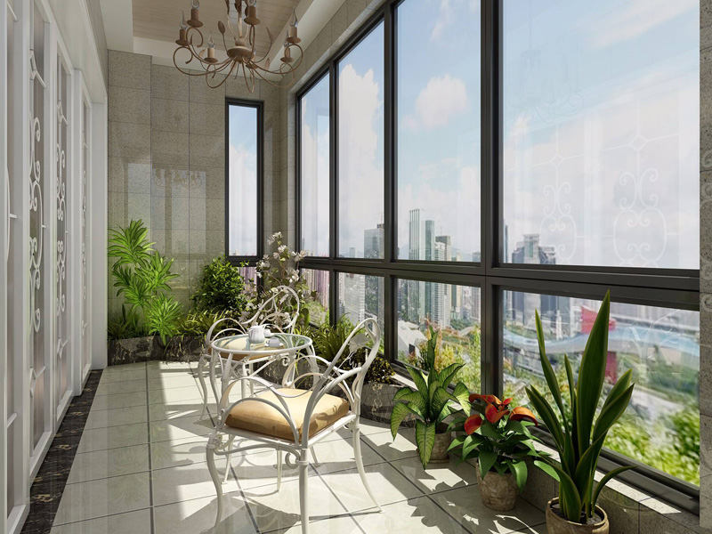 陽臺墻面裝飾,陽臺室內(nèi)裝飾公司,中式陽臺裝飾設(shè)計效果圖