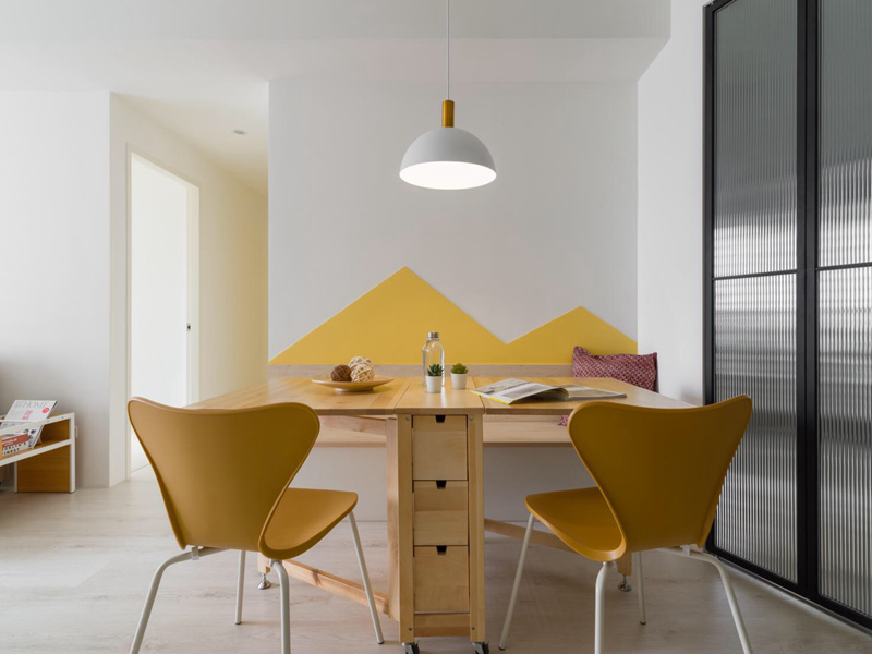 光之北歐風三居室改造餐廳圖