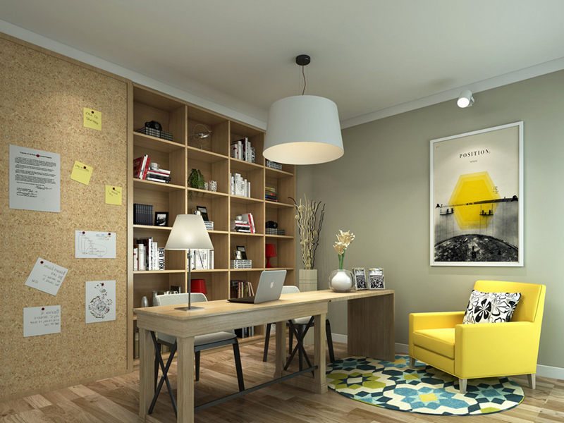 中式風(fēng)書房裝修實(shí)景圖