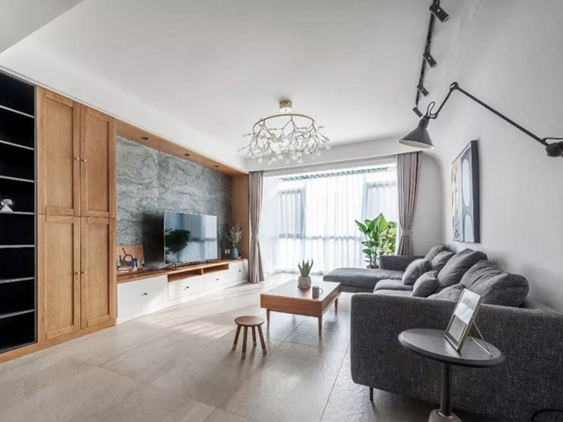 舊房子墻面翻新田園風格客廳