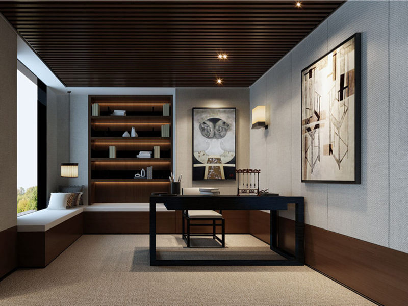 九江市彭澤縣書(shū)房隔斷裝修效果圖