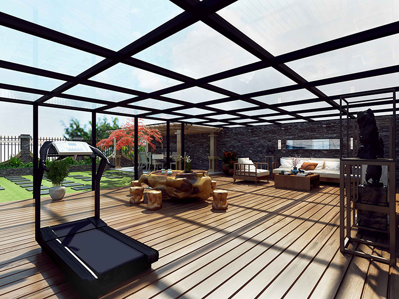 黃岡市區(qū)露天陽臺陽光房翻新裝修-門窗安裝