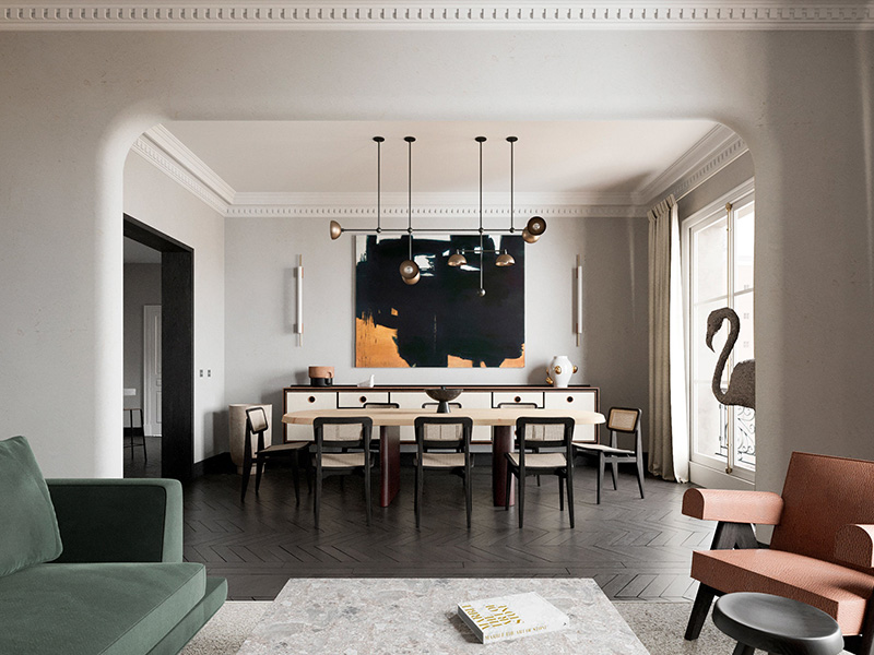 常州市鐘樓區(qū)簡約美式復(fù)古風(fēng)格裝修-餐廳設(shè)計(jì)