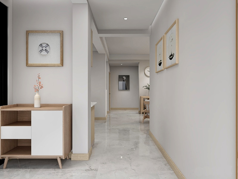 武漢市江夏區(qū)93平日式風格裝修設(shè)計-走廊設(shè)計